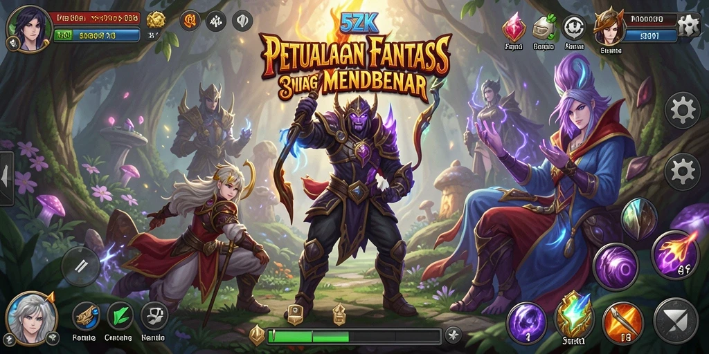 Screenshot menunjukkan aksi seru dalam game RPG 5ZK.