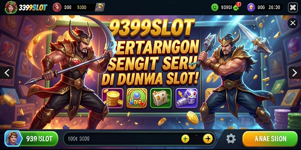 Screenshot gameplay <strong>9399SLOT</strong> menampilkan pertarungan penuh aksi dan efek visual memukau.