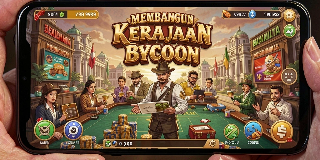 Screenshot gameplay 9939 menampilkan aksi membangun bisnis Tycoon.