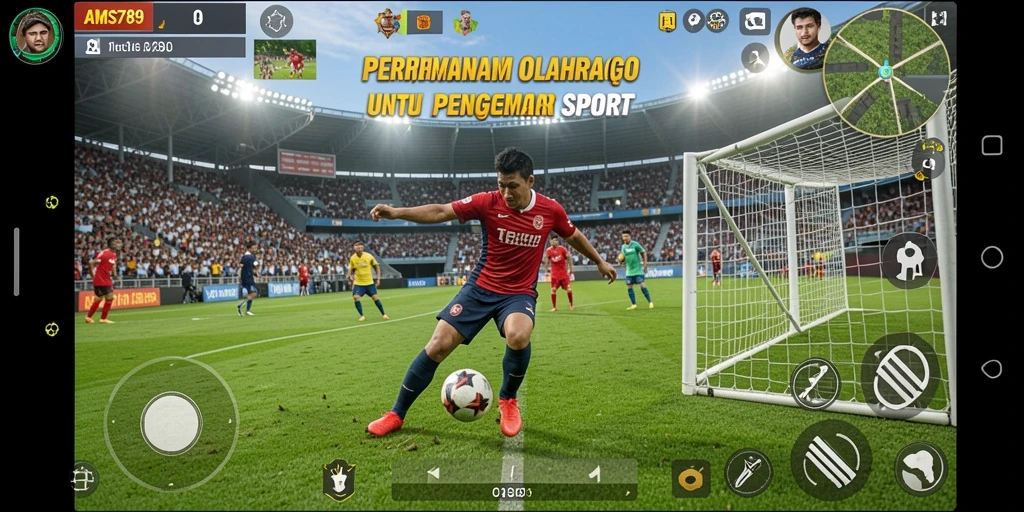 Gameplay seru dalam AMS789 yang menampilkan aksi olahraga mendebarkan.