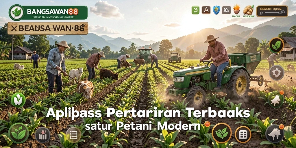 Tampilan gameplay BANGSAWAN88 yang menampilkan aktivitas bertani yang seru.