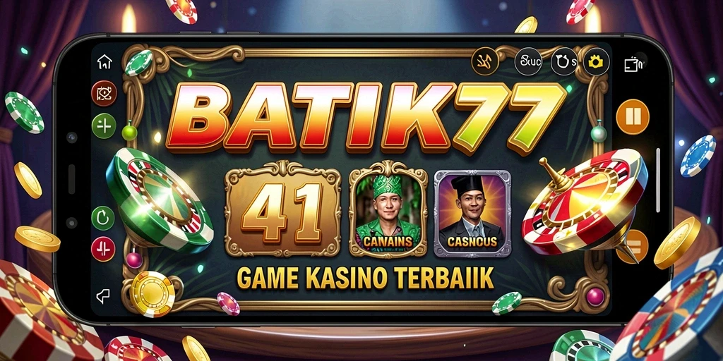 Tampilan menarik dari permainan kasino di BATIK77.