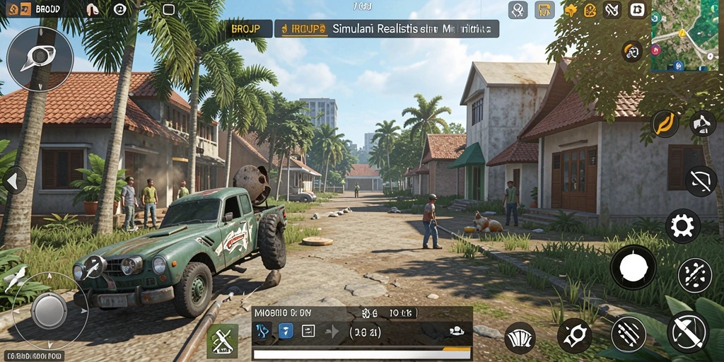 Tampilan gameplay dari BROJP dengan simulasi interaktif yang menarik.