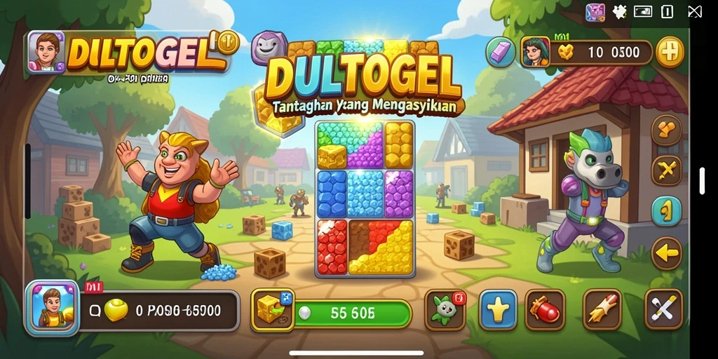 Tampilan gameplay seru dalam DULTOGEL dengan teka-teki menantang.