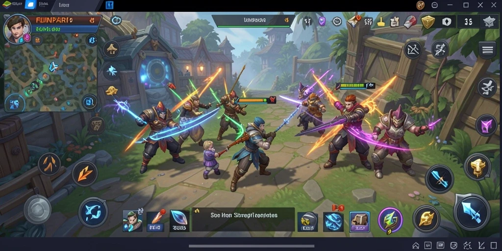 Tampilan gameplay menarik dari FUNPARI dengan strategi SLG yang mendebarkan.