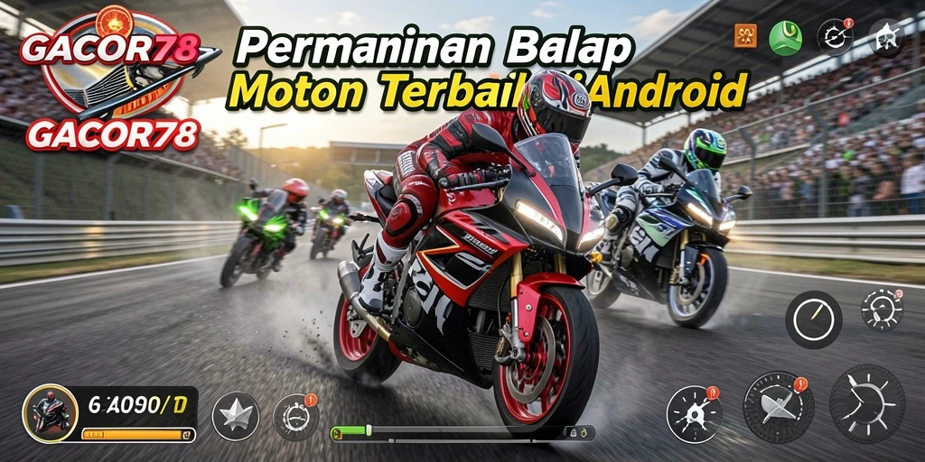 Tampilan menarik dari gameplay balap motor yang menegangkan.