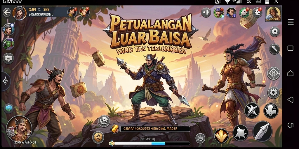 Gameplay GIM999 menunjukkan aksi petualangan yang mendebarkan.