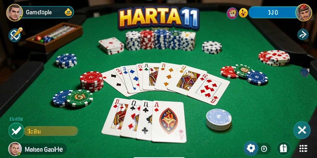 Screenshot gameplay HARTA11 menampilkan momen seru bermain Gaple.