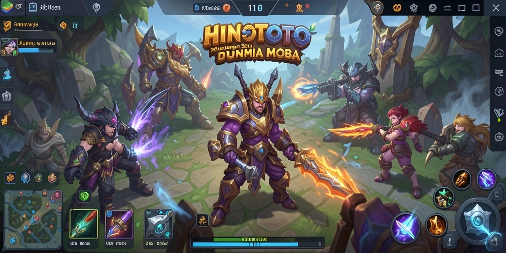 Gameplay seru HINOTOTO dengan karakter unik.