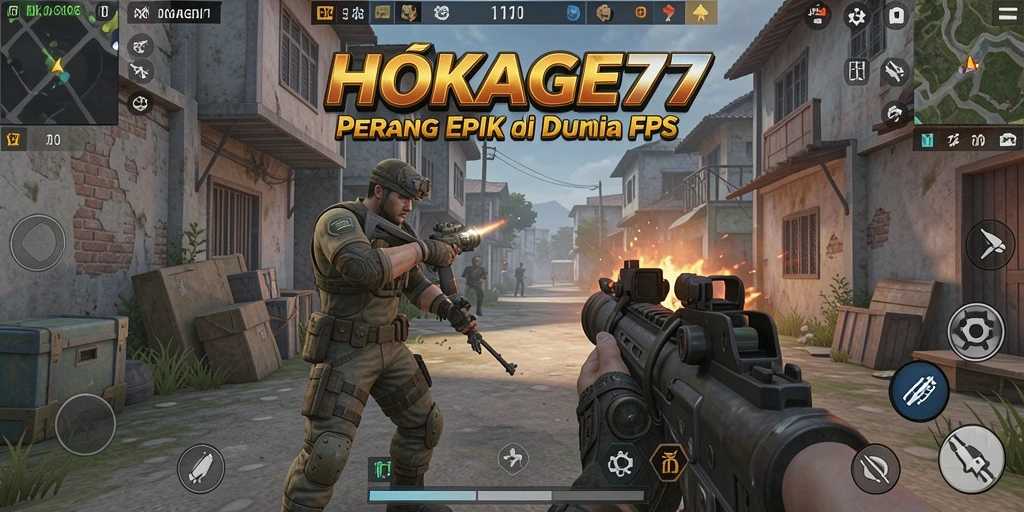 Screenshot HOKAGE77 menampilkan aksi tembak-menembak yang mendebarkan.