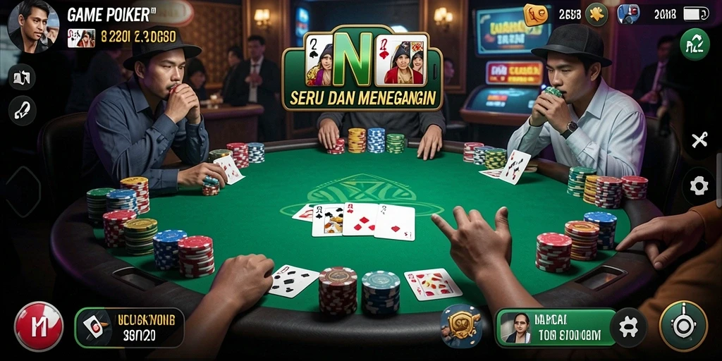 Screenshot gameplay Poker yang menegangkan di IN22.