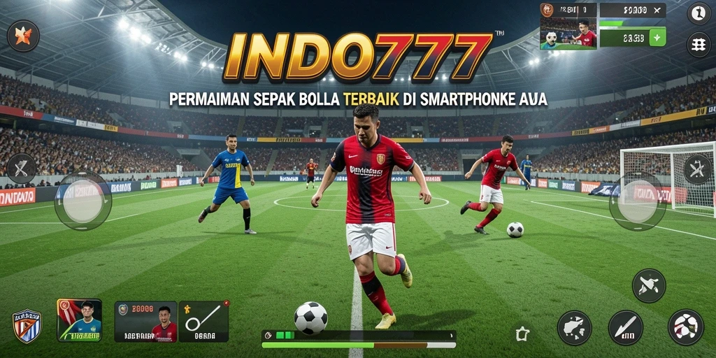 Tangkapan layar menampilkan aksi seru permainan sepak bola INDO777.