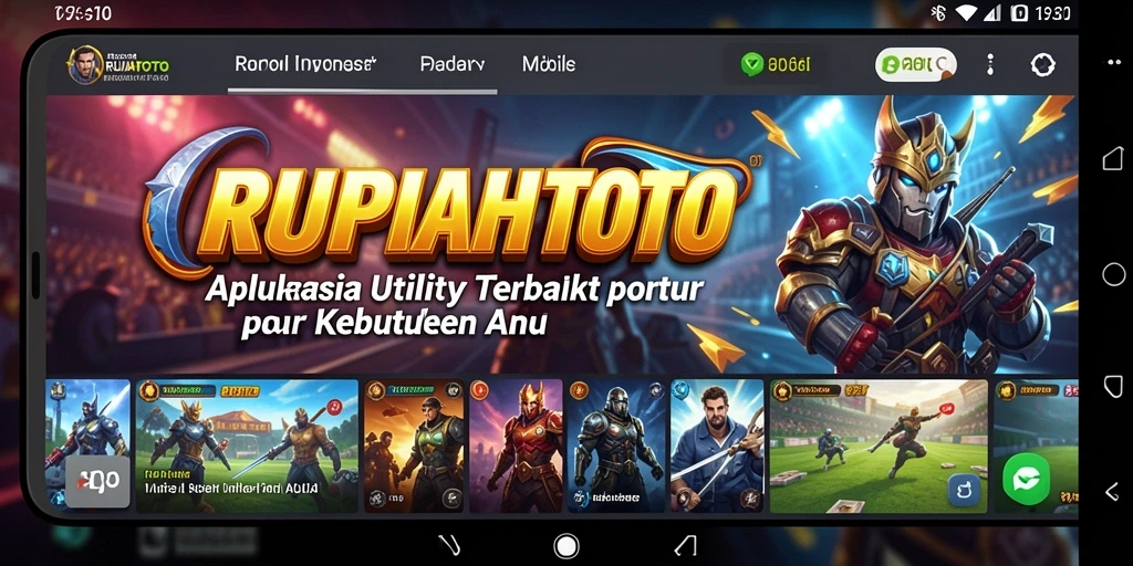 Screenshot utama RUPIAHTOTO menampilkan antarmuka aplikasi Utility yang intuitif.