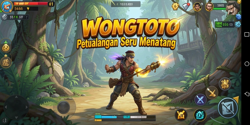 Tampilan gameplay WONGTOTO dengan aksi petualangan yang mendebarkan.