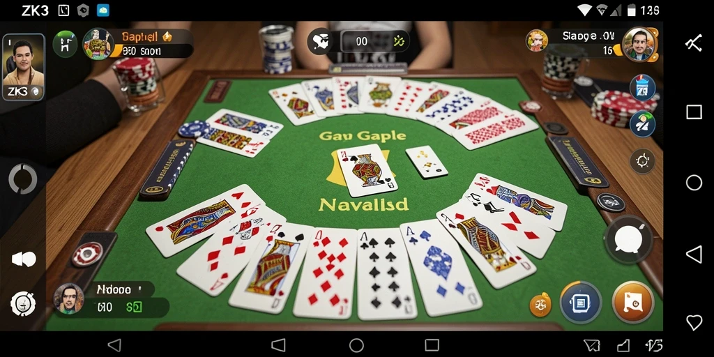 Tangkapan layar gameplay Gaple yang menarik di ZK3.