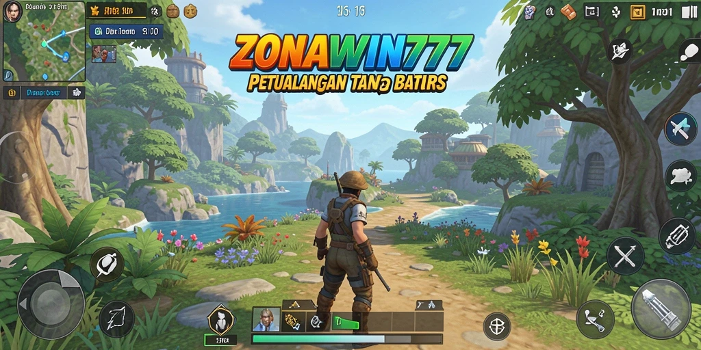 Tangkapan layar ZONAWIN777 menampilkan pemandangan menakjubkan di dunia Open World.